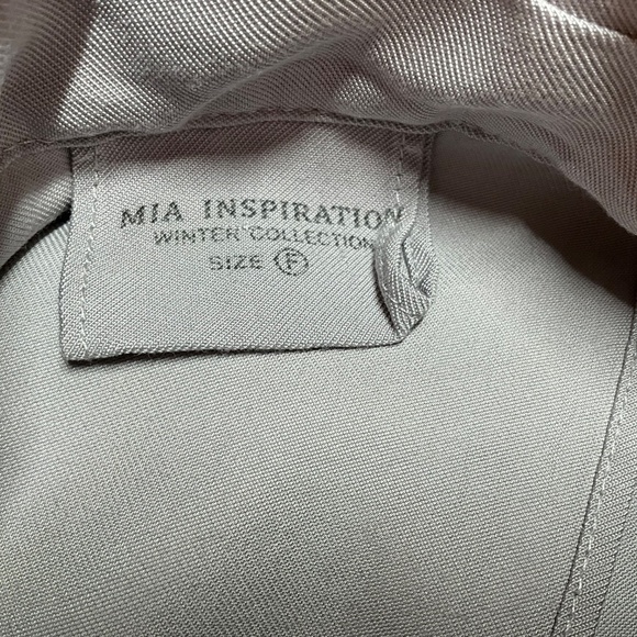 MIA INSPIRATION Cotton Blend Open Back Long Sleeve 1/2 Button Collared Shirt L - Picture 6 of 11